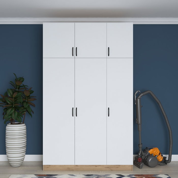 Hanah Home Armario BA104 - 2420 Nogal y Blanco Hanah Home Armario BA104 - 2420 Nogal y Blanco